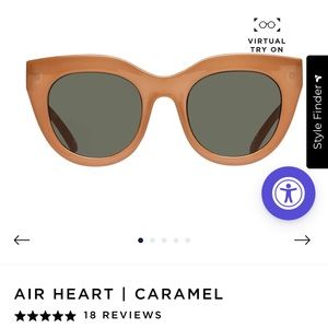 Air Heart Sunglasses - Caramel